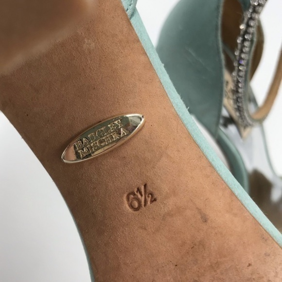 Badgley Mischka Embellished Ankle Strap Heels Size 6.5 - Picture 8 of 11